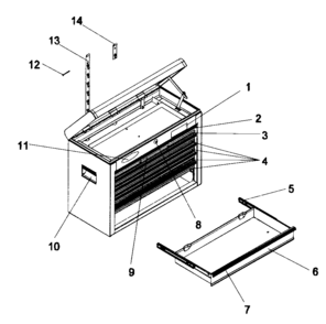 Tool Chest Diagram and Parts List for 706653777  Craftsman Tool Stand & Cart