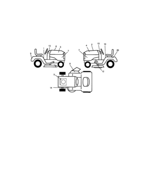 Decals Diagram and Parts List for 917271731  Craftsman Lawn Tractor