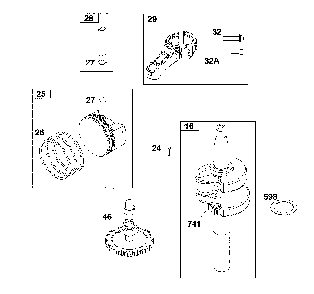 Crankshaft Diagram and Parts List for CMXGMAM1125506  Craftsman Lawn Mower