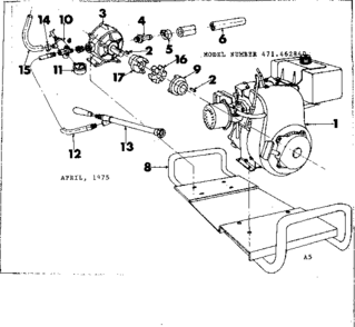 Engine Diagram and Parts List for 471462840  Craftsman Pressure Washer