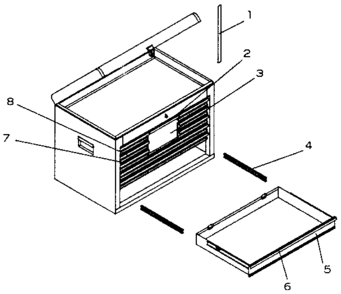 Unit Parts Diagram and Parts List for 706654191  Craftsman Tool Stand & Cart