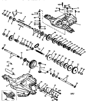 Transaxle P930-055a (71/143) Diagram and Parts List for 917P930-055A  Craftsman Lawn Tractor
