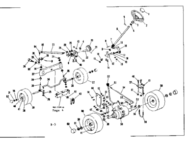 Drive Assembly Diagram and Parts List for 53681330  Craftsman Lawn Mower