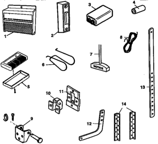 Installation Parts Diagram and Parts List for 13953612  Craftsman Garage Door Opener