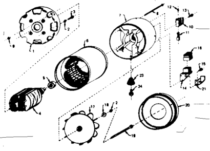 Stator Assembly Diagram and Parts List for 580321831  Craftsman Engine