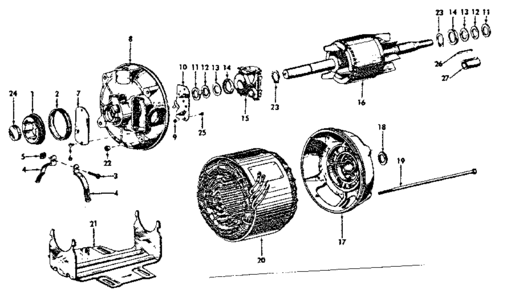 Part Location Diagram of 30786 Craftsman Rotor assembly