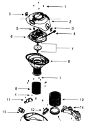 Part Location Diagram of 17886 Craftsman Hepa Cartridge Filter