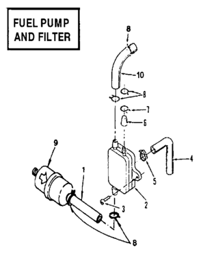 Fuel Pump Diagram and Parts List for 73911054D  Craftsman Engine