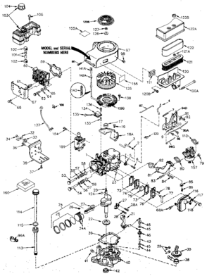 Part Location Diagram of 632581 Craftsman Lawn & garden equipment engine carburetor