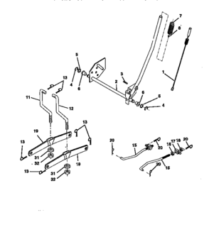 Lift Assembly Diagram and Parts List for 917270642  Craftsman Lawn Tractor