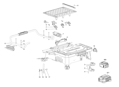 Part Location Diagram of N603137 DeWALT KNOB, table lock