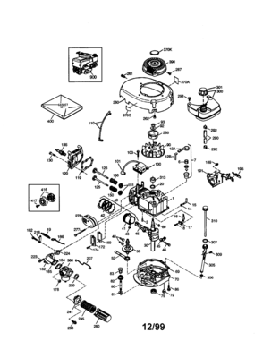 Engine Diagram and Parts List for 143005506  Craftsman Engine