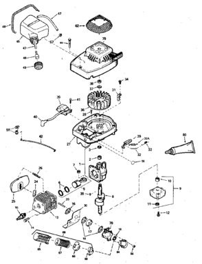 Replacement Parts Diagram and Parts List for 200691001  Craftsman Engine