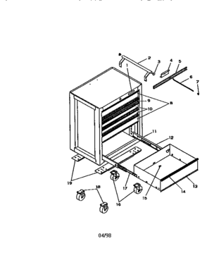 Unit Parts Diagram and Parts List for 706659150  Craftsman Tool Stand & Cart