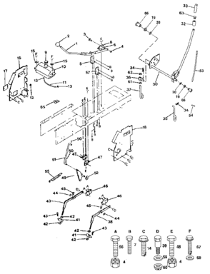 Lift Adjustment Diagram and Parts List for 917259270  Craftsman Lawn Tractor