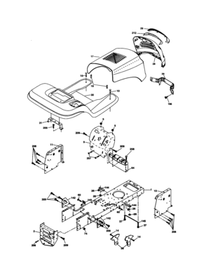 Chassis And Enclosures Diagram and Parts List for 917277320  Craftsman Lawn Tractor