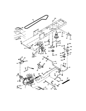 Ground Drive Diagram and Parts List for 917273860  Craftsman Lawn Tractor