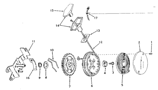 Side Mount Rewind Starter No. 590445 Diagram and Parts List for 200193142  Craftsman Engine