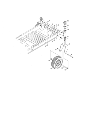 Wheel Assembly Diagram and Parts List for 247204180  Craftsman Engine