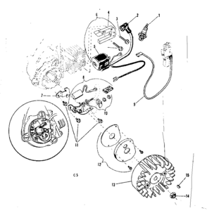 Ignition Diagram and Parts List for 917351180  Craftsman Chainsaw