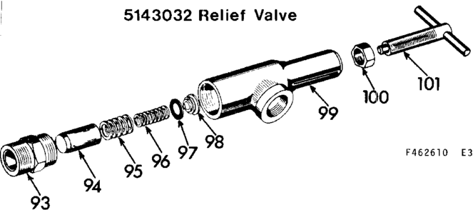 Relief Valve Diagram and Parts List for 471462610  Craftsman Pressure Washer