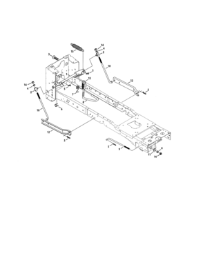 Rear Lift/lift Adjustment Diagram and Parts List for 247204450  Craftsman Lawn Tractor
