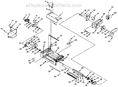 Motor Diagram and Parts List for 351217220  Craftsman Planer Jointer