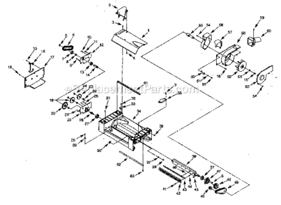 Motor Diagram and Parts List for 351-217234  Craftsman Planer Jointer