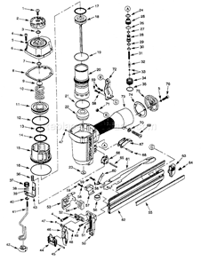 Page A Diagram and Parts List for 351184490  Craftsman Nailer