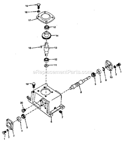 Gear Box Diagram and Parts List for 35121403  Craftsman Band Saw