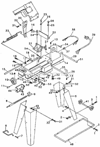 Page B Diagram and Parts List for 35121405  Craftsman Band Saw