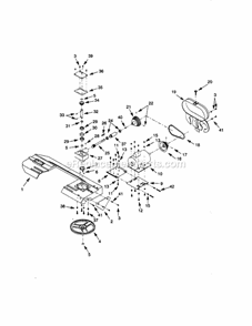 Head Right Diagram and Parts List for 351214062  Craftsman Band Saw