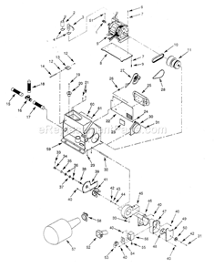Dust Collection / Motor Diagram and Parts List for 351215160  Craftsman Sander Polisher