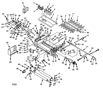 Part Location Diagram of 285968-00 DeWALT Drive Belt