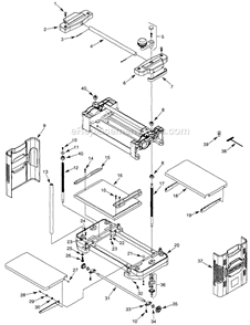 Base Diagram and Parts List for 351217581  Craftsman Planer Jointer