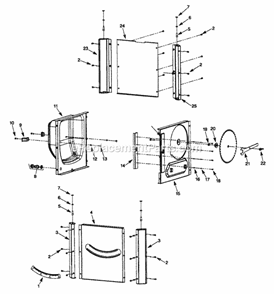Cabinet Assy Diagram and Parts List for 351218330  Craftsman Table Saw