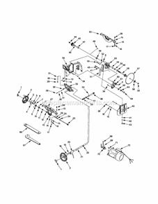 Blade Drive Diagram and Parts List for 351221160  Craftsman Table Saw
