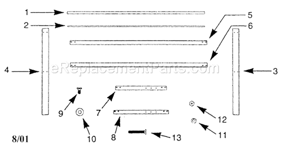 Part Location Diagram of 427400 Craftsman Lt Front/rt Rear Leg