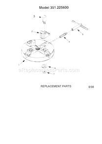 Page A Diagram and Parts List for 351225600  Craftsman Lathe