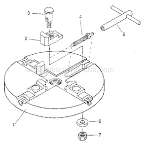 Page A Diagram and Parts List for 35122560  Craftsman Lathe
