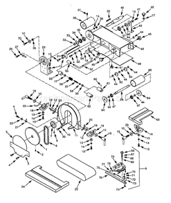 Belts Assy Diagram and Parts List for 351226060  Craftsman Sander Polisher