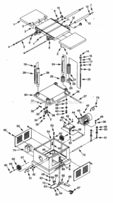Page C Diagram and Parts List for 351226220  Craftsman Planer Jointer