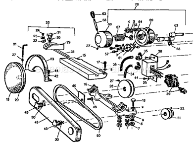 Miter Gauge And Tracking / ... Diagram and Parts List for 351226321  Craftsman Sander Polisher