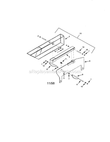 Blade Guard Diagram and Parts List for 351226522  Craftsman Table Saw