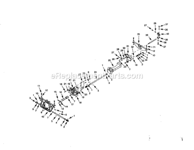 Tilt Mechanism Diagram and Parts List for 351226522  Craftsman Table Saw