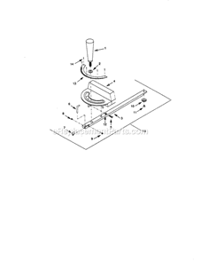 Miter Gauge Diagram and Parts List for 351226522  Craftsman Table Saw