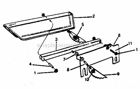 Part Location Diagram of 1070.00 Craftsman Blade Guard