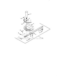 Miter Gauge Diagram and Parts List for 351226541  Craftsman Table Saw