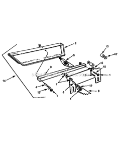 Blade Guard Diagram and Parts List for 35122654  Craftsman Table Saw