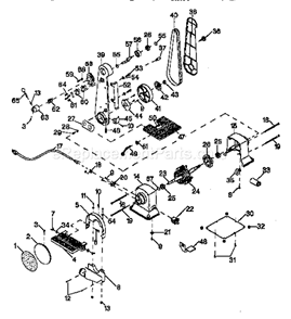 Unit Parts Diagram and Parts List for 35122676  Craftsman Belt or Drum Sander